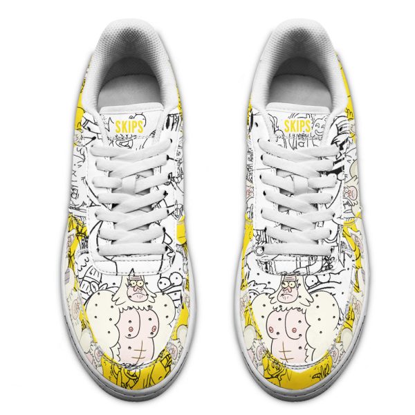 Skips Regular Show Air Sneakers Custom Cartoon Shoes 4 - Perfectivy