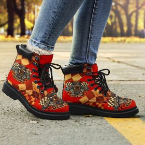 Skull Racing Boots Shoes Racing Team Gift Idea-Gearsnkrs