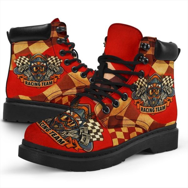 Skull Racing Boots Shoes Racing Team Gift Idea-Gearsnkrs