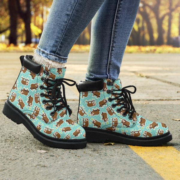 Sloth Boots Animal Custom Shoes Funny For Sloth Lover-Gearsnkrs