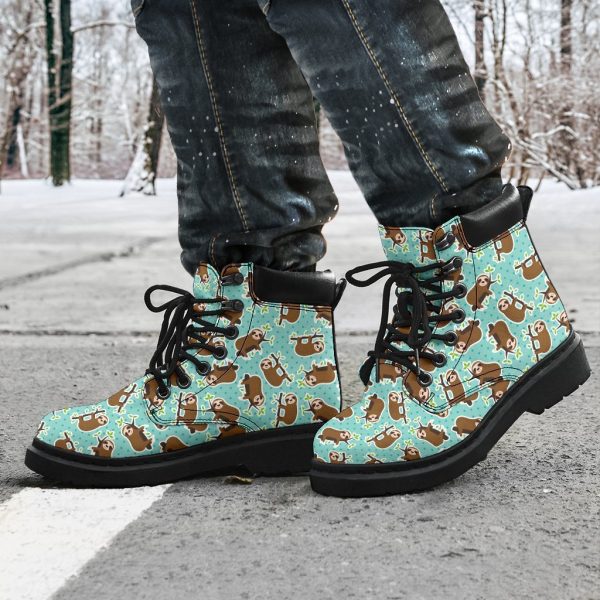 Sloth Boots Animal Custom Shoes Funny For Sloth Lover-Gearsnkrs