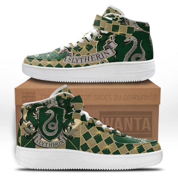 Slytherin Air Mid Shoes Custom Harry Potter Sneakers Fans-Gearsnkrs