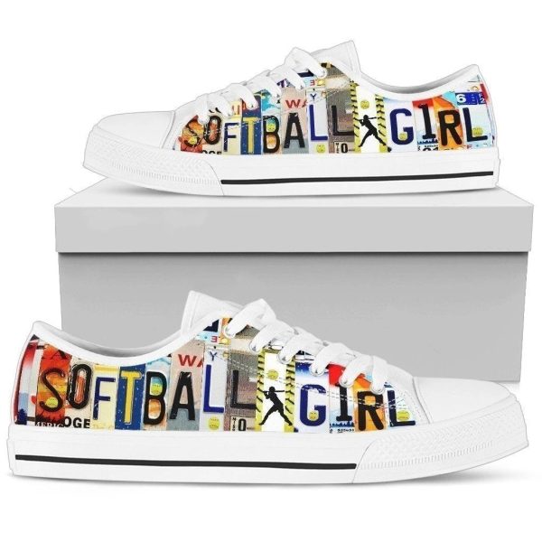 Softball Girl Women'S Sneakers Style Gift Idea Nh08-Gearsnkrs