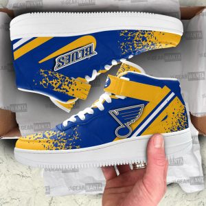 St. Blues Air Mid Shoes Custom Hockey Sneakers Fans-Gear Wanta