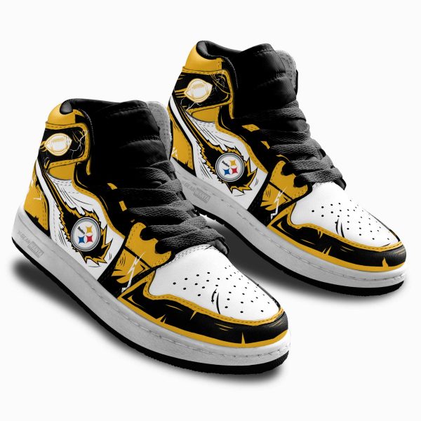 Steelers Football Team Kid Sneakers Custom For Kids 2 - Perfectivy