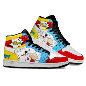 Stewie Griffin and Brian Griffin Air J1s Sneakers Custom Family Guy Shoes 2 - PerfectIvy