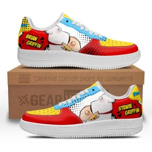 Stewie and Brian Griffin Family Guy Air Sneakers Custom Cartoon Shoes 2 - PerfectIvy