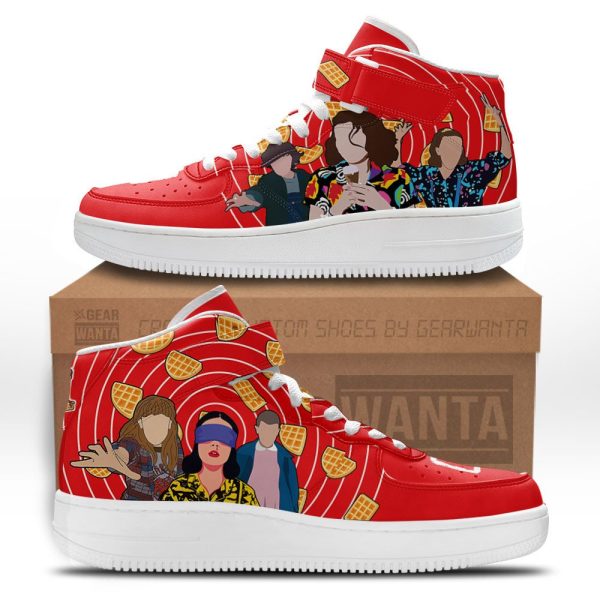 Stranger Things Eleven Sneakers Custom Jane &Quot;El&Quot; Hopper Air Mid Shoes-Gearsnkrs