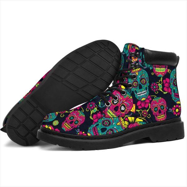 Sugar Skull Boots Shoes Gift Idea-Gearsnkrs