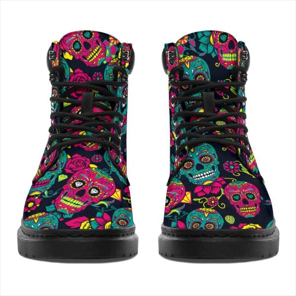 Sugar Skull Boots Shoes Gift Idea-Gearsnkrs