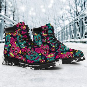 Sugar Skull Boots Shoes Gift Idea-Gearsnkrs