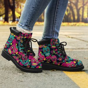 Sugar Skull Boots Shoes Gift Idea-Gearsnkrs