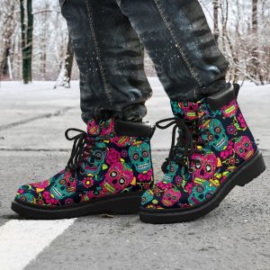 Sugar Skull Boots Shoes Gift Idea-Gearsnkrs