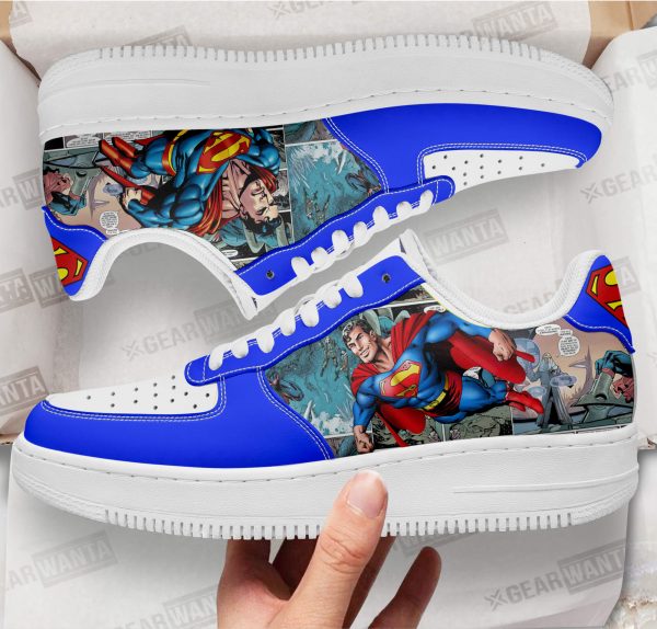 Super Man Air Sneakers Custom Superhero Comic Shoes 1 - Perfectivy