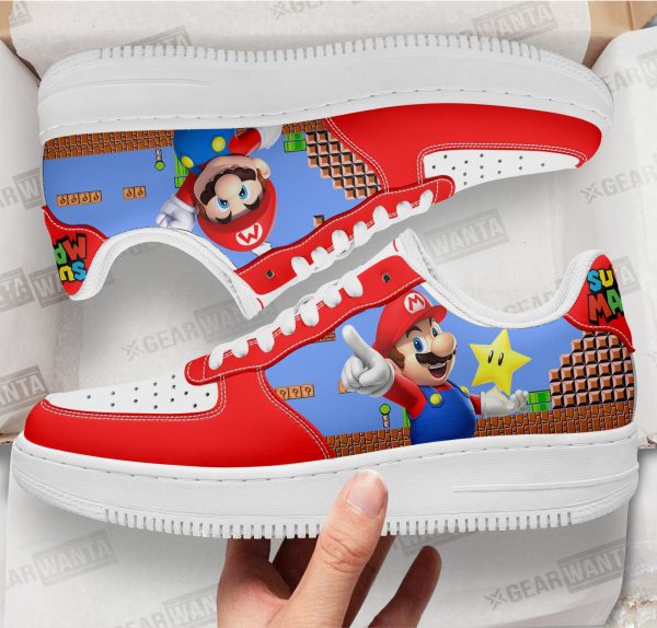 Super Mario Air Sneakers Custom For Gamer Shoes 1 - Perfectivy
