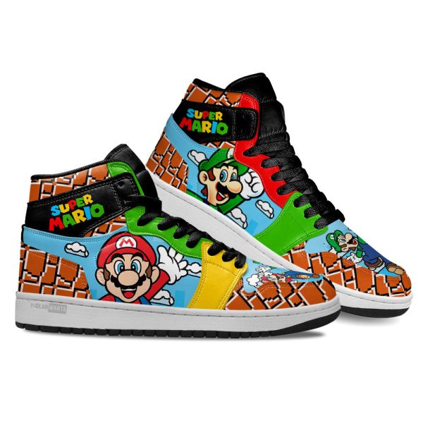 Super Mario Luigi And Mario J1 Sneakers Custom For Gamer 3 - Perfectivy