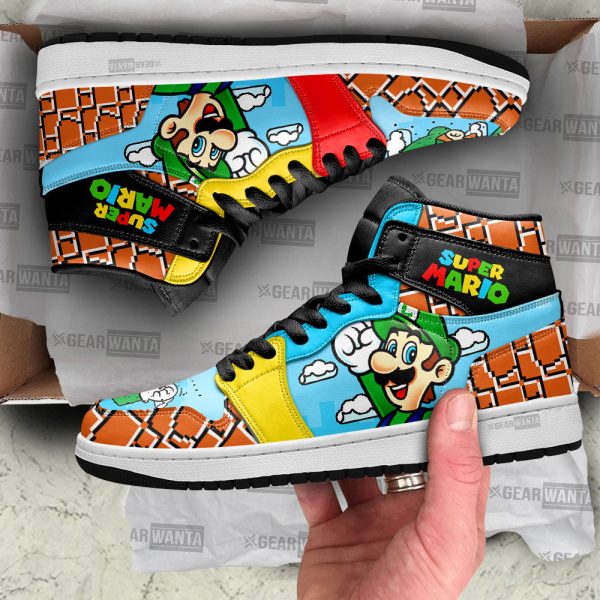 Super Mario Luigi J1 Sneakers Custom For Gamer 1 - Perfectivy