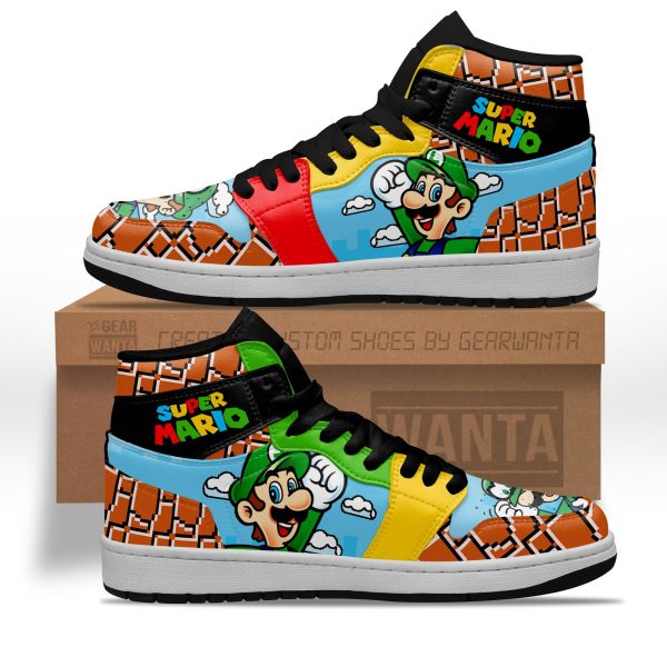 Super Mario Luigi J1 Sneakers Custom For Gamer 2 - Perfectivy