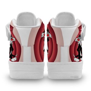 Sylvester James Pussycat Air Mid Shoes Custom Looney Tunes Sneakers-Gearsnkrs