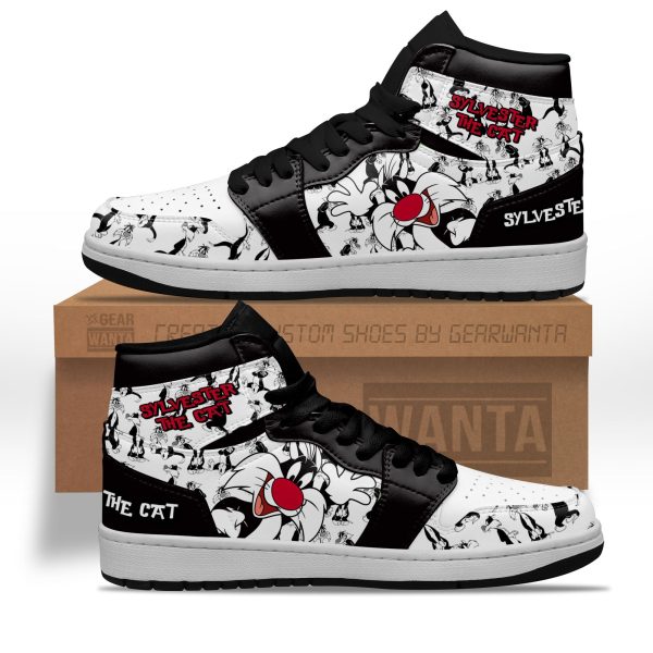 Sylvester The Cat J1 Shoes Custom For Cartoon Fans Sneakers Pt04 1 - Perfectivy