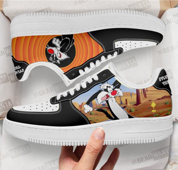 Sylvester The Cat Looney Tunes Custom Air Sneakers Qd14 2 - Perfectivy