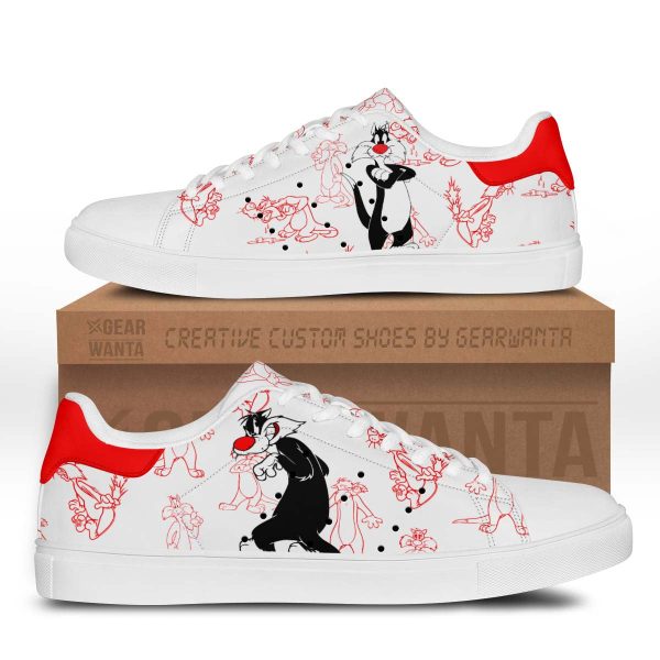 Sylvester The Cat Skate Shoes Custom Looney Tunes Cartoon Shoes-Gearsnkrs