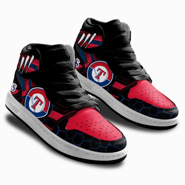 Texas Rangers Football Team Kid Sneakers Custom For Kids 2 - Perfectivy