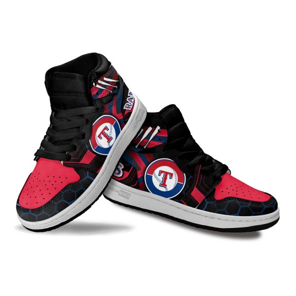 Texas Rangers Football Team Kid Sneakers Custom For Kids 3 - Perfectivy