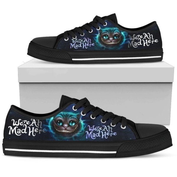 The Cheshire Cat Sneakers Low Top We All Mad Here Pt10-Gearsnkrs