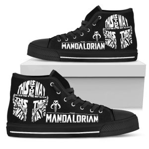 The Mandalorian Sneakers This Is Way High Top Shoes-Gearsnkrs