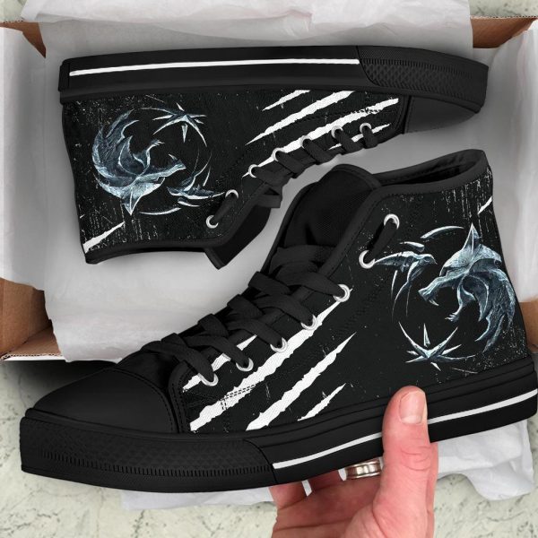 The Witcher Shoes High Top Sneakers Custom Idea-Gearsnkrs