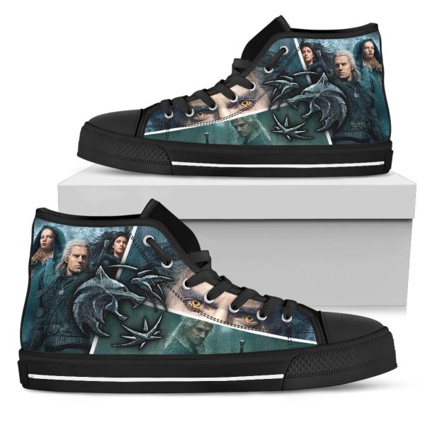 The Witcher Sneakers Tv Show High Top Shoes Custom-Gearsnkrs