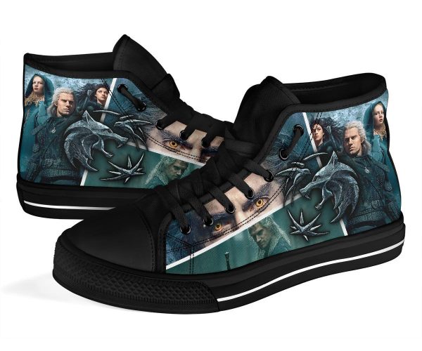 The Witcher Sneakers Tv Show High Top Shoes Custom-Gearsnkrs