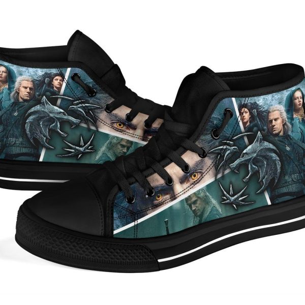 The Witcher Sneakers TV Show High Top Shoes Custom-Gearsnkrs