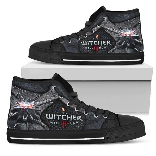 The Witcher Wolf High Top Shoes Gift Idea-Gearsnkrs