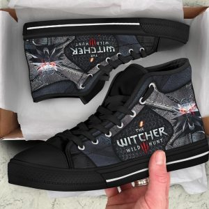 The Witcher Wolf High Top Shoes Gift Idea-Gearsnkrs
