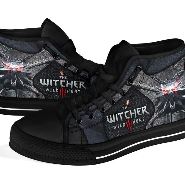 The Witcher Wolf High Top Shoes Gift Idea-Gearsnkrs