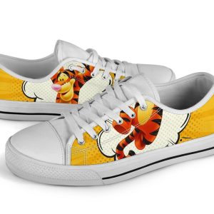 Tigger Sneakers Low Top Shoes Custom Idea Pt20-Gearsnkrs