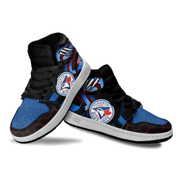 Toronto Blue Jays Football Team Kid Sneakers Custom For Kids 3 - Perfectivy