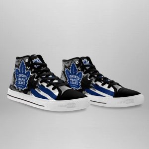 Toronto Maple Leafs High Top Shoes Custom American Flag Sneakers-Gearsnkrs