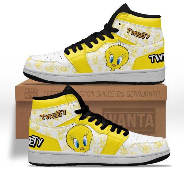 Tweety J1 Shoes Custom For Cartoon Fans Sneakers Pt04 1 - Perfectivy