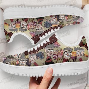 Uncle Ford Gravity Falls Air Sneakers Custom Cartoon Shoes 1 - PerfectIvy