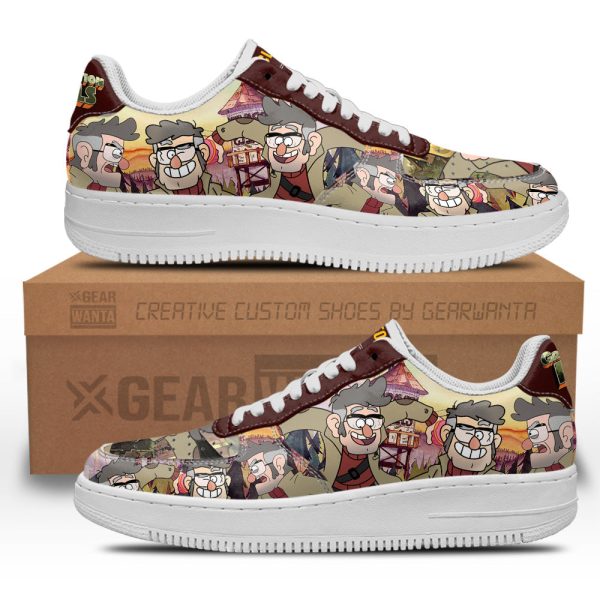 Uncle Ford Gravity Falls Air Sneakers Custom Cartoon Shoes 2 - Perfectivy