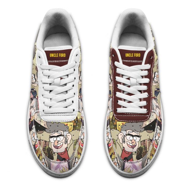 Uncle Ford Gravity Falls Air Sneakers Custom Cartoon Shoes 4 - Perfectivy