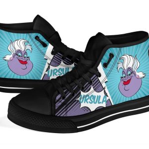 Ursula Sneakers Villain High Top Shoes Gift Idea-Gearsnkrs