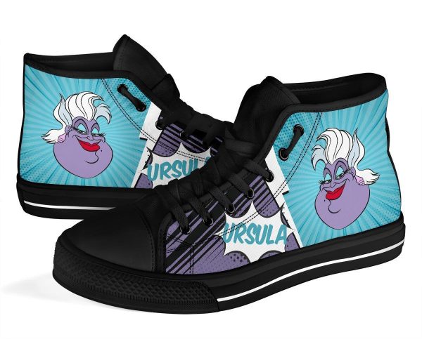 Ursula Sneakers Villain High Top Shoes Gift Idea-Gearsnkrs