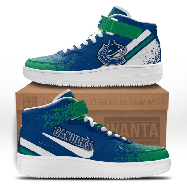 Vancouver Canucks Air Mid Shoes Custom Hockey Sneakers Fans-Gearsnkrs