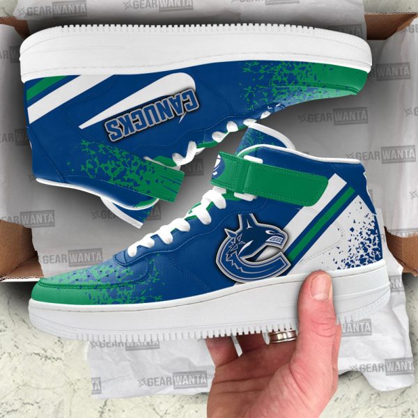 Vancouver Canucks Air Mid Shoes Custom Hockey Sneakers Fans-Gearsnkrs