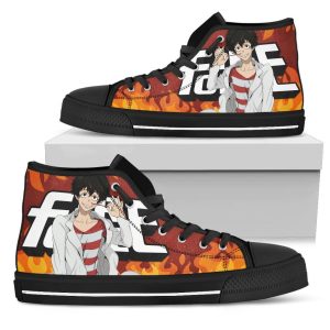 Victor Lich Fire Force Sneakers Anime High Top Shoes Custom PT20-Gearsnkrs