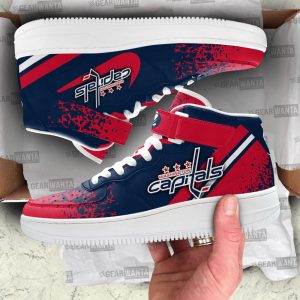 W Capitals Air Mid Shoes Custom Hockey Sneakers Fans-Gearsnkrs